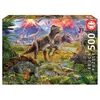 Image de Puzzle Animaux 500 pièces EDUCA - RENCONTRE ENTRE DINOSAURES
