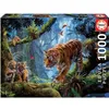 Image de Puzzle - EDUCA - 1000 pièces - Animaux - Tigres sur larbre