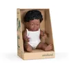 Image de Poupée Miniland Baby Doll Boy Dark Brown Down Syndrome Vanilla Scent - 38 cm