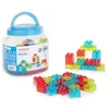 Image de Miniland Conteneur de 55 pièces translucides Multicolores et emboîtables de différentes Tailles. pour Enfants à partir de 2 Ans