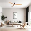 Image de ROWIND L Ventilateur de Plafond Noir/Pin Ø152 cm