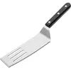 Image de Spatule et coupe gâteau 2 en 1 - LACOR - Inox - Manche noir - Lame dentelée - 29 cm