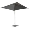 Image de Parasol ouverture push-up EOLO (250x250 cm) en aluminium laqué et toile OLEFIN® - GRIS ANTHRACITE