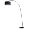 Image de Lampadaire de salon noir Papua 1L E27 60W