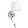 Image de Applique murale liseuse - Faro - Berni - Nickel mat - Métal - 15W - E27