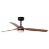 Image de Faro PUNT Ventilateur de plafond Led noir en bois foncé avec moteur à courant continu