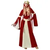 Image de déguisement femme médiévale rouge taille xs/s