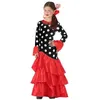 Image de Atosa Déguisement flamenco à pois rouges fille (7-9 ans)