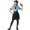 Image de Déguisement policier basique fille - ANGEL TOMAS SA - Noir - 5 ans - Carnaval
