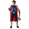 Image de Déguisement Garçon - ATOSA - Thor - Combinaison bleu foncé - Cape satinée rouge - 3 à 14 ans