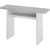 Image de Table dappoint dépliante / console TAVOLO - Mélaminé gris béton - L 120 x P 35/70 x H 75/77 cm