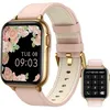 Image de Montre Connectée Femme Bluetooth Appel 17 Intelligent Smartwatch avec Oxymetre Podometre IP68 Étanche pour Android iOS -Rose