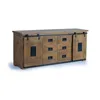 Image de Buffet industriel - Giner y Colomer - Bois de mangue - 2 portes coulissantes - 6 tiroirs