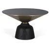 Image de Table Basse - Giner y Colomer - Verre Trempé - Aluminium - Noir et Doré