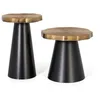 Image de Set de 2 Tables Basses - Giner y Colomer - Métal et Cuivre Vieilli - Aucun Montage - Design Contemporain