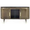 Image de Meuble TV - Mangoholz - Bronze - 150 cm - 2 Portes - Design Luxueux