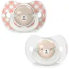 Image de Lot de 2 sucettes symétriques - SUAVINEX - Night&Day Wild&Free - SX Pro - 6 à 18 mois - Rose