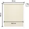 Image de Store Enrouleur Occultant Blackout - Easydeco - Beige - 90 x 190 cm