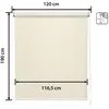 Image de Store Enrouleur Occultant Blackout - Easydeco - Beige - 120 x 190 cm