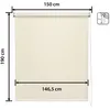 Image de Store Enrouleur Occultant Blackout - Easydeco - Beige - 150 x 190 cm
