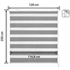 Image de Store enrouleur jour et nuit - Easydeco - Gris - 120 x 250 cm