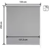 Image de Store enrouleur Translucide Daylight - Easydeco - Gris - 135 x 250 cm