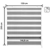 Image de Store enrouleur jour et nuit - Easydeco - Gris - 150 x 175 cm