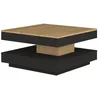 Image de Table basse Soho (78x78 cm) avec plateau extensible. Fabriqué en aggloméré et fini en mélamine de haute qualité.