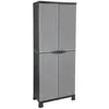 Image de Armoire en résine pour lextérieur - ORION91 - 171x68x39cm - 3 étagères horizontales - Gris