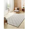 Image de Tapis ATTICGO scandinave avec relief 152 x 235 cm JUNO 111 blanc