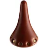 Image de Selle de vélo VELO VL6067 en cuir marron avec rivets vintage ressorts et rails acier - taille unique