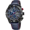 Image de Montre - Festina - F20519/3 - Cadran bleu et noir - Boîte PVD noir - Cuir bleu sport