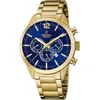 Image de Montre - Festina - Bracelet acier homme - Dorée - Cadran bleu - Mouvement Quartz