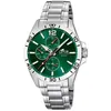 Image de Montre - Lotus - Cadran vert - Bracelet acier inoxydable - 42 mm - Homme
