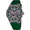Image de LOTUS Montre Homme 18946/5 Vortex Boîtier en acier inoxydable 316l Noir Bracelet en caoutchouc vert Noir