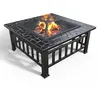 Image de VOUNOT® Brasero extérieur 3 en 1 avec housse de protection - 81x81x45cm - pour jardin terrasses et balcon