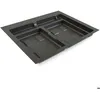 Image de Emuca Base Recycle pour poubelles pour tiroir de cuisine 2 cavitès Plastique gris antracite Plastique.