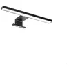 Image de Emuca Spot LED pour miroir de salle de bain Virgo (AC 230V 50Hz) 6 W Peint en noir Plastique