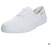 Image de Baskets de ville - VICTORIA - Blanco - Toile coton - Lacets - Semelle caoutchouc