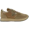 Image de Baskets en nylon métallisé et cuir fendu femme Victoria Cosmos - camel