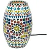 Image de Lampe de Table - VERRE - OVALE - Mosaïque - 21cm - Design Contemporain