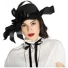 Image de Chapeau - Noir - Soirée - Plumes - Large rebord - Chic années 20