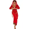 Image de Costume - FIESTAS GUIRCA - Robe de danseuse rouge - Voile inclus - Taille 38/40 - 100% polyester
