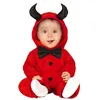 Image de Déguisement - FIESTAS GUIRCA - Diablotin Bébé - Combinaison Rouge - Noeud Papillon Noir - Cornes Noires