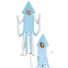 Image de Déguisement adulte - Calamar Poulpe Bleu - Tentacules à pastilles bleues - Tunique à capuche - Taille adulte