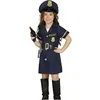 Image de Déguisement - Déguisement officier de police fille - 5-6 ans - Bleu foncé - Robe ceinture casquette
