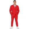 Image de Costume drôle - Guirca - Rouge vif - Inclus cravate et pantalon - Pour homme - Taille M