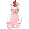 Image de Déguisement combinaison avec capuche licorne blanche bébé