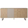 Image de CALICOSY - Buffet 3 portes et 3 tiroirs L180 cm - MILLAY - Bois clair
