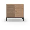 Image de CALICOSY - Petit buffet 2 portes et pieds en métal Ariel - L80 cm - Bois clair